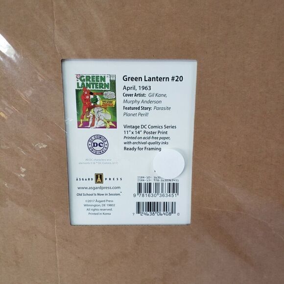 GREEN LANTERN #20 1963 VINTAGE DC COMICS SERIES 11"X14" POSTER PRINT - Picture 2 of 2